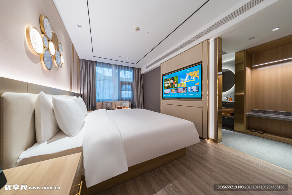 現(xiàn)代簡約風(fēng)格溫馨酒店客房