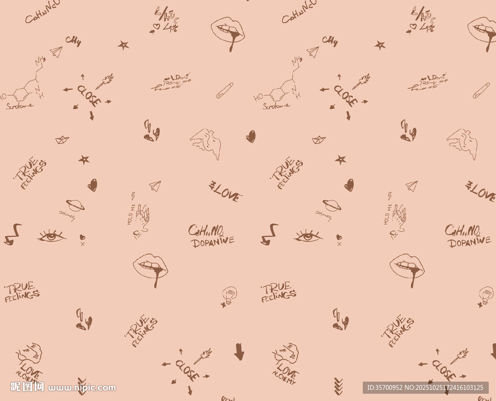 淺米色植物圖案紋理背景