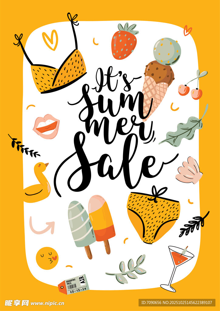 夏日泳衣大促海報(bào)