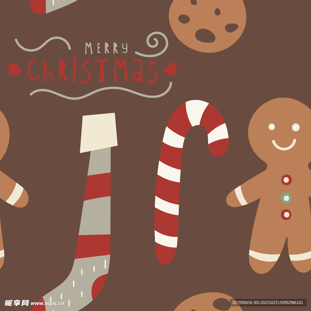 圣誕姜餅人及節(jié)日元素