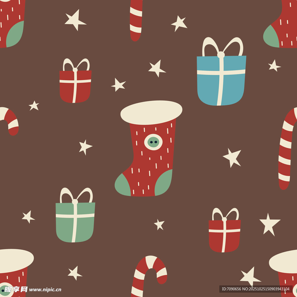 圣誕禮物襪子圖案背景