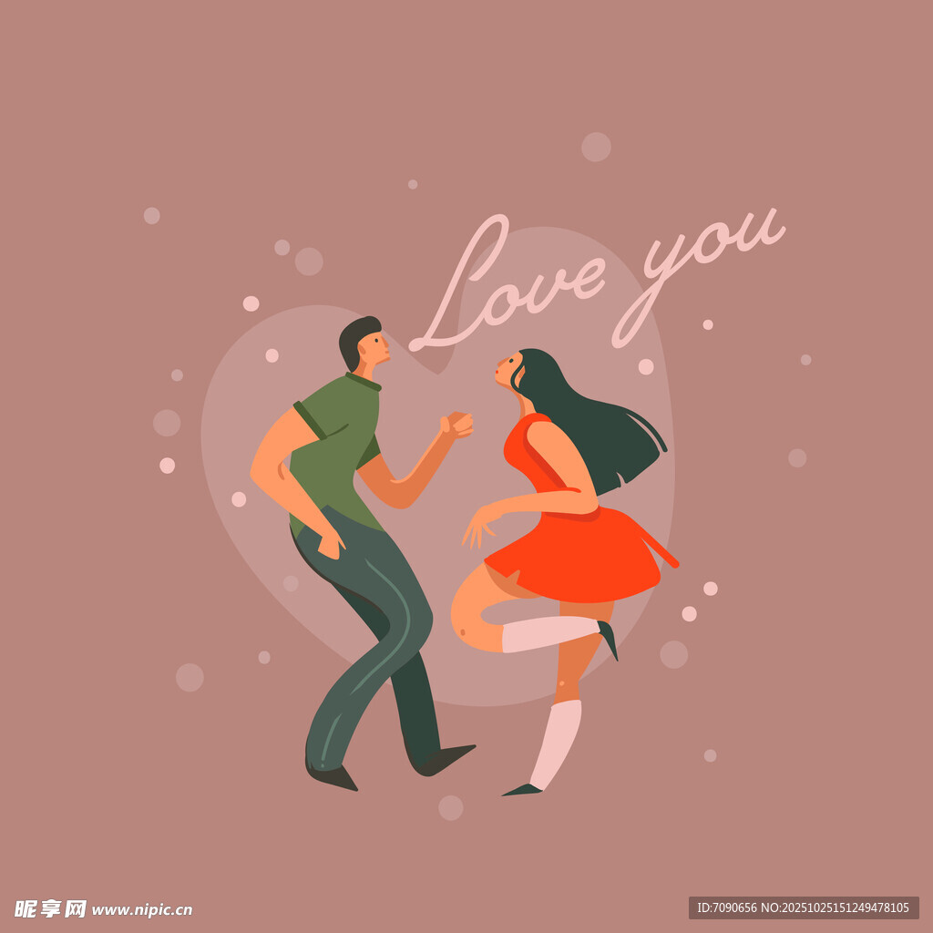 情侶甜蜜共舞示愛