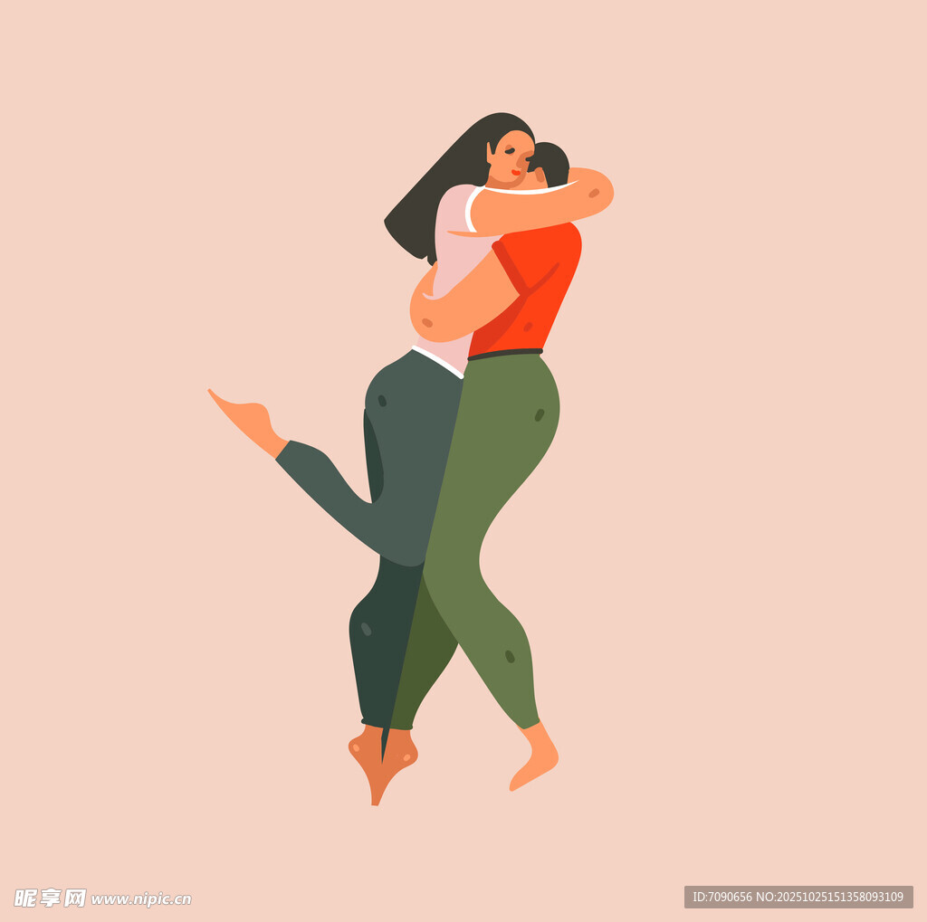 擁抱的親密女性朋友