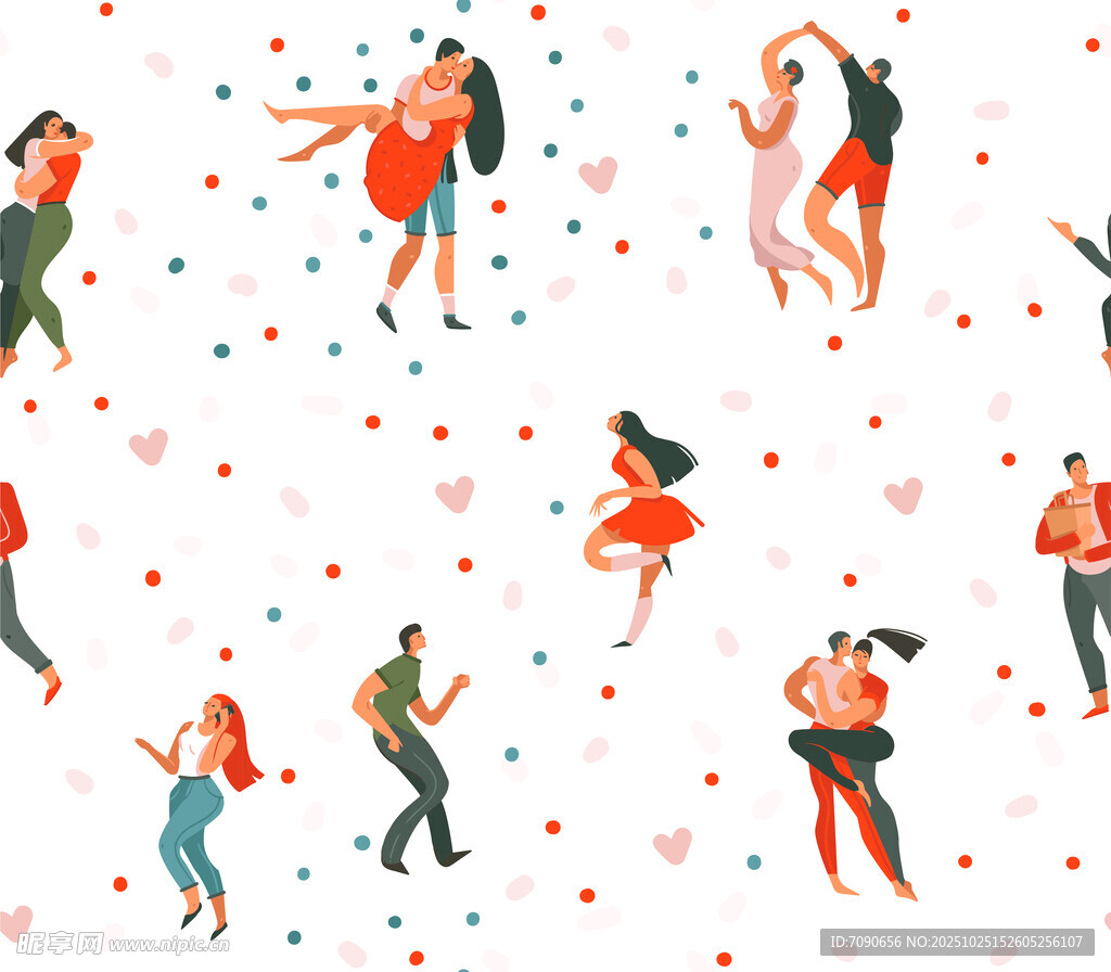 情侶共舞圖案背景設(shè)計(jì)圖