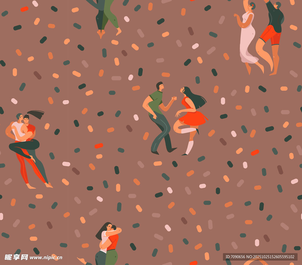 歡樂人群慶祝場景插畫