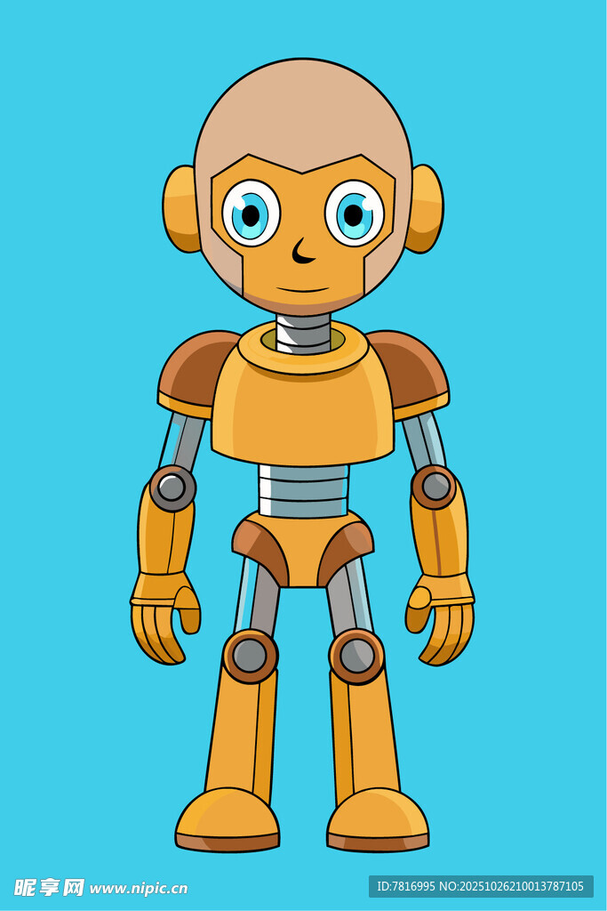 可愛橙色機器人形象