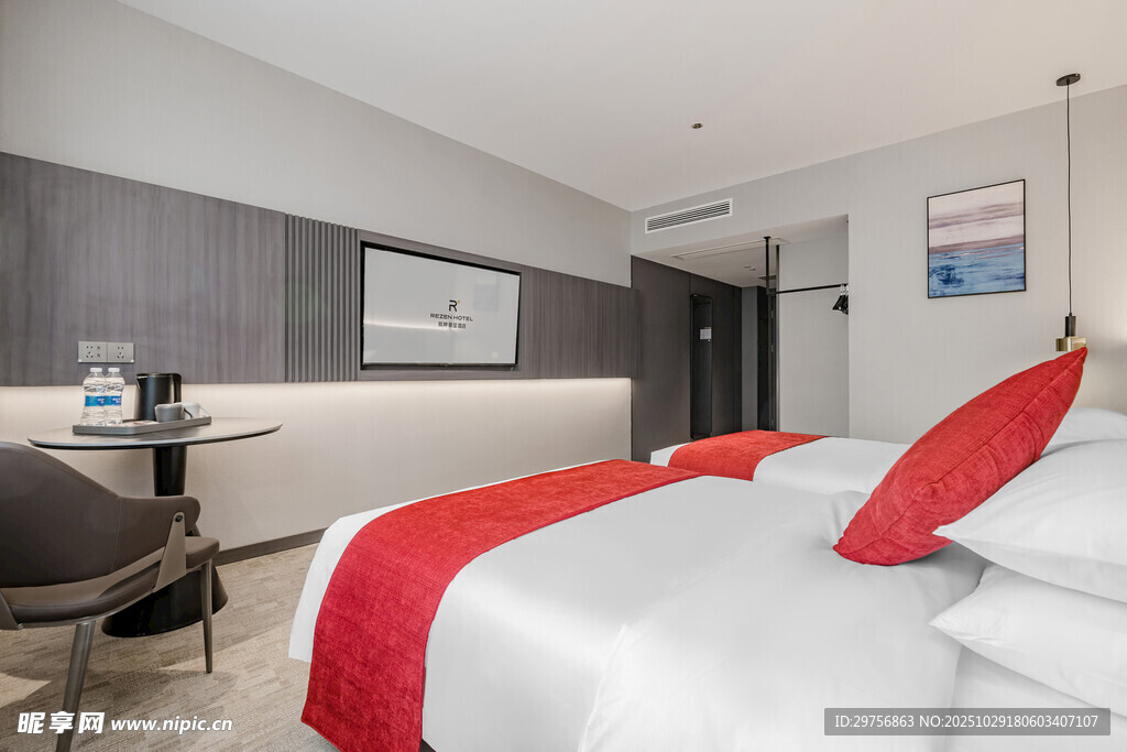 現(xiàn)代簡約風(fēng)格酒店雙人房