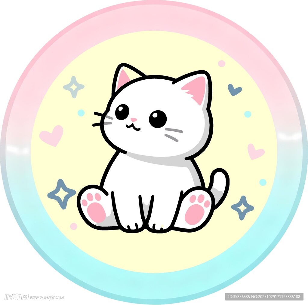 可愛(ài)貓咪卡通圖案