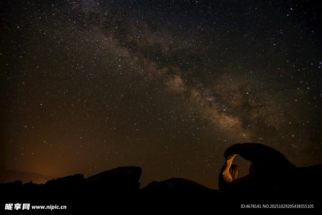 星空下的露營帳篷