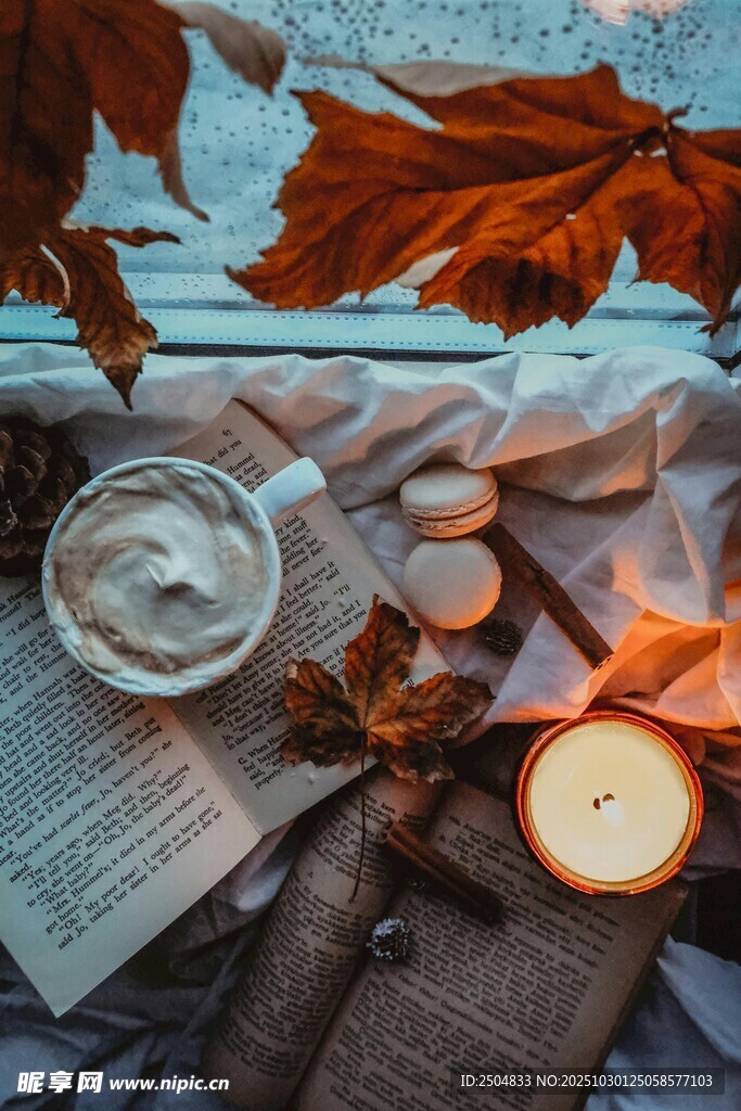 秋日靜謐桌面氛圍感場(chǎng)景