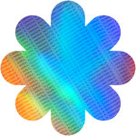 多彩漸變花朵圖案