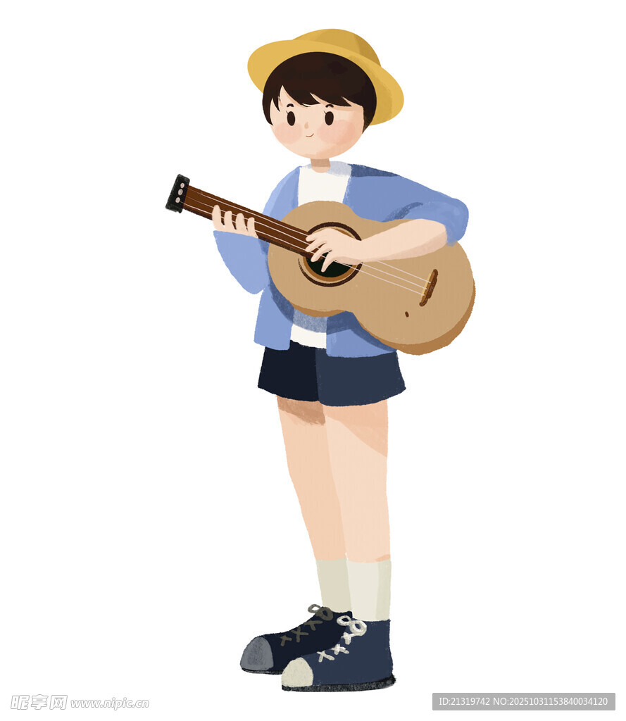 彈吉他插畫