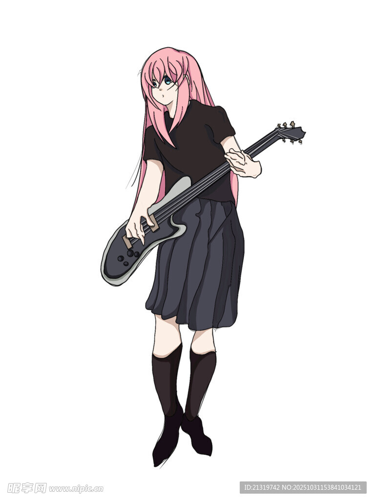 彈吉他插畫(huà)