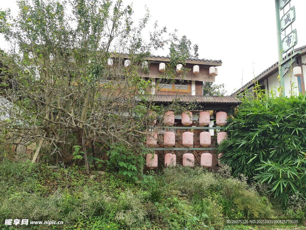 綠植環(huán)繞的多層建筑
