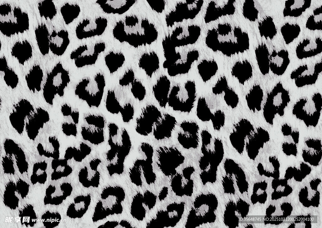 黑白豹紋圖案紋理