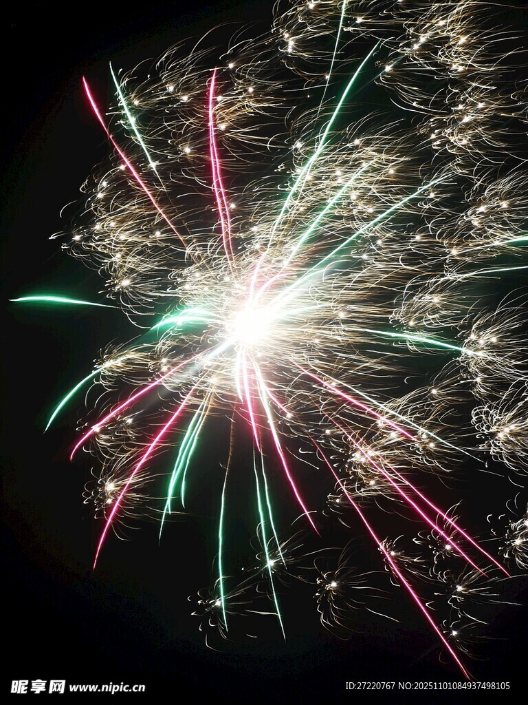 絢麗煙花綻放夜空