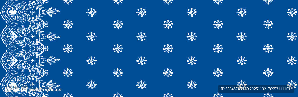 藍(lán)色雪花圖案背景布料