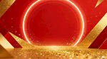 紅色金輝圓環(huán)背景圖