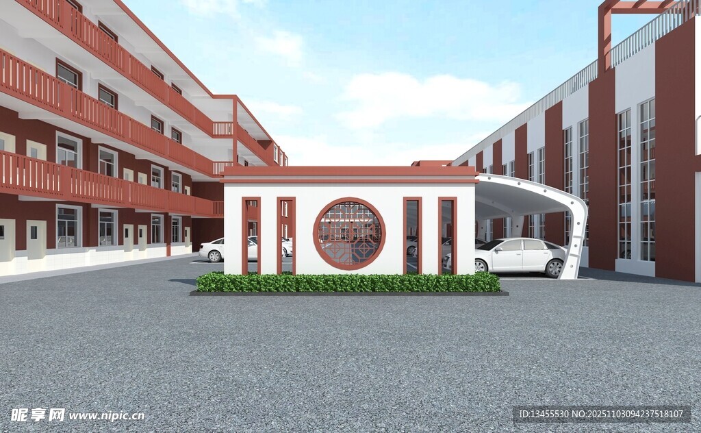 校園入口景觀設(shè)計(jì)效果圖