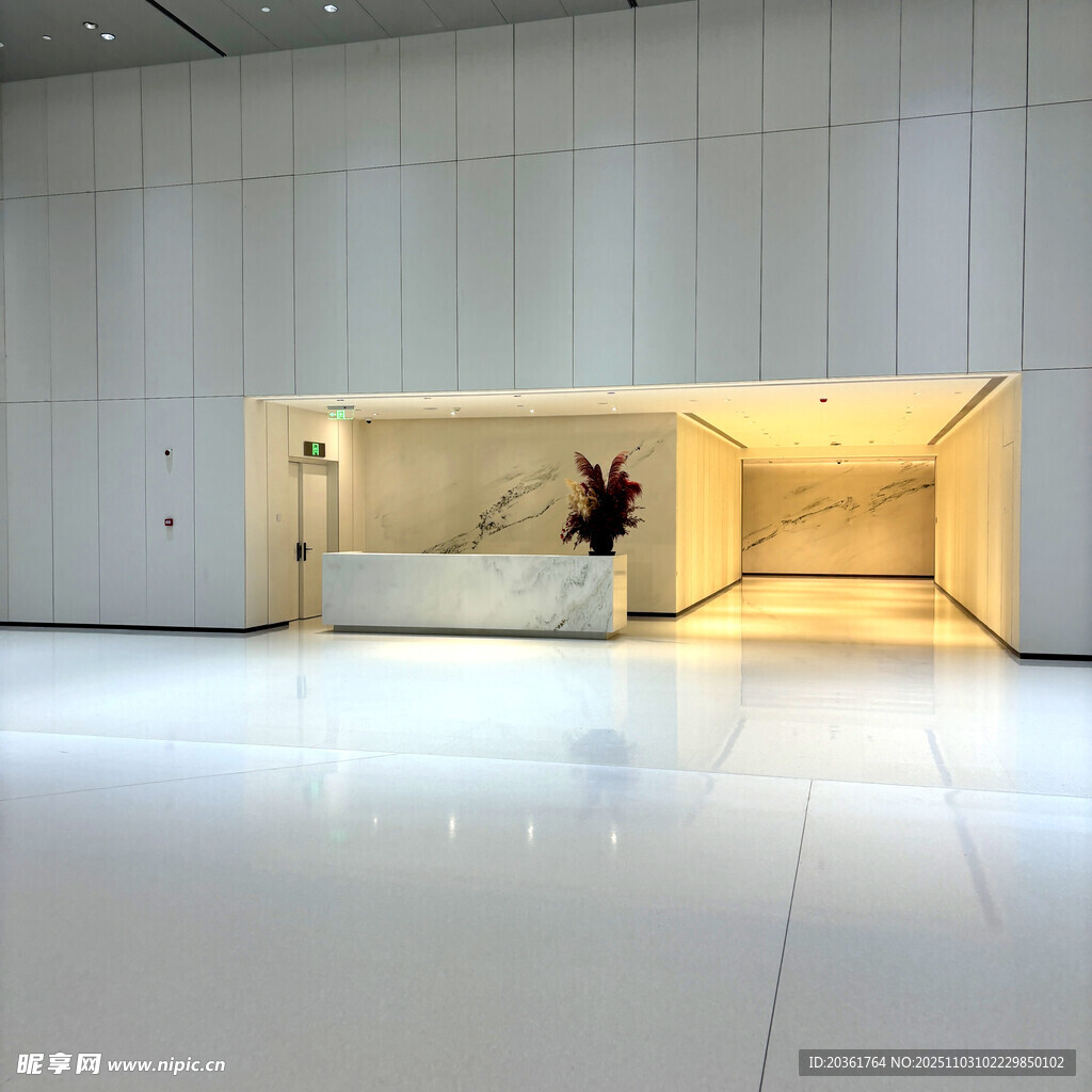 現(xiàn)代簡約風格的室內(nèi)接待區(qū)