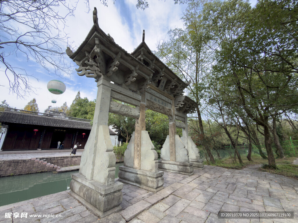 中式古典牌坊景觀