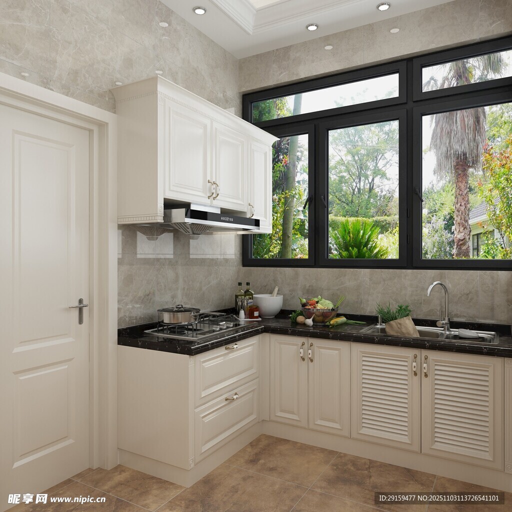 現(xiàn)代簡約風廚房明亮空間