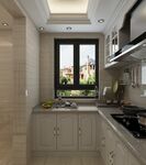 現(xiàn)代簡約風(fēng)格廚房室內(nèi)景