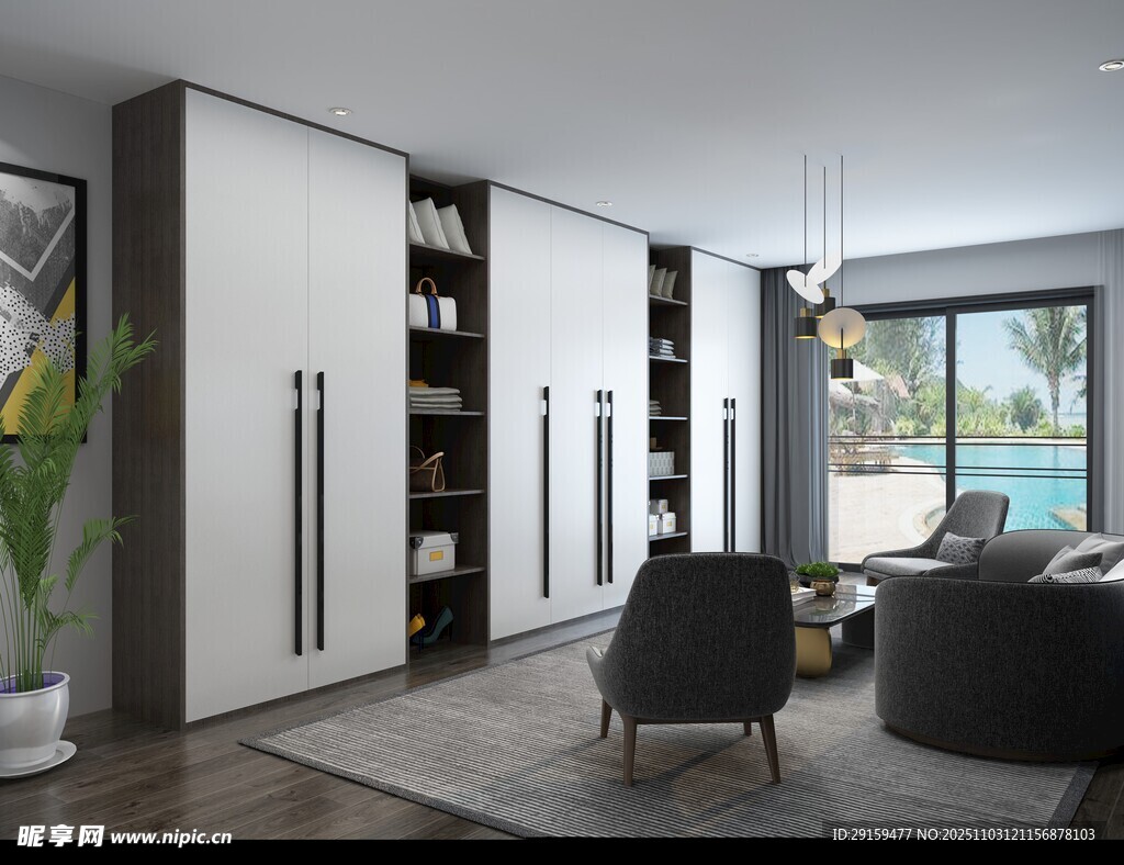 現(xiàn)代簡約風(fēng)格客廳儲物柜