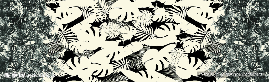 黑白動物圖案紋理背景