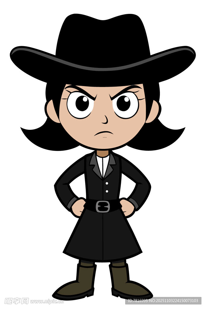 女牛仔卡通形象