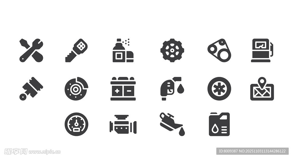 汽車維修圖標(biāo)元素