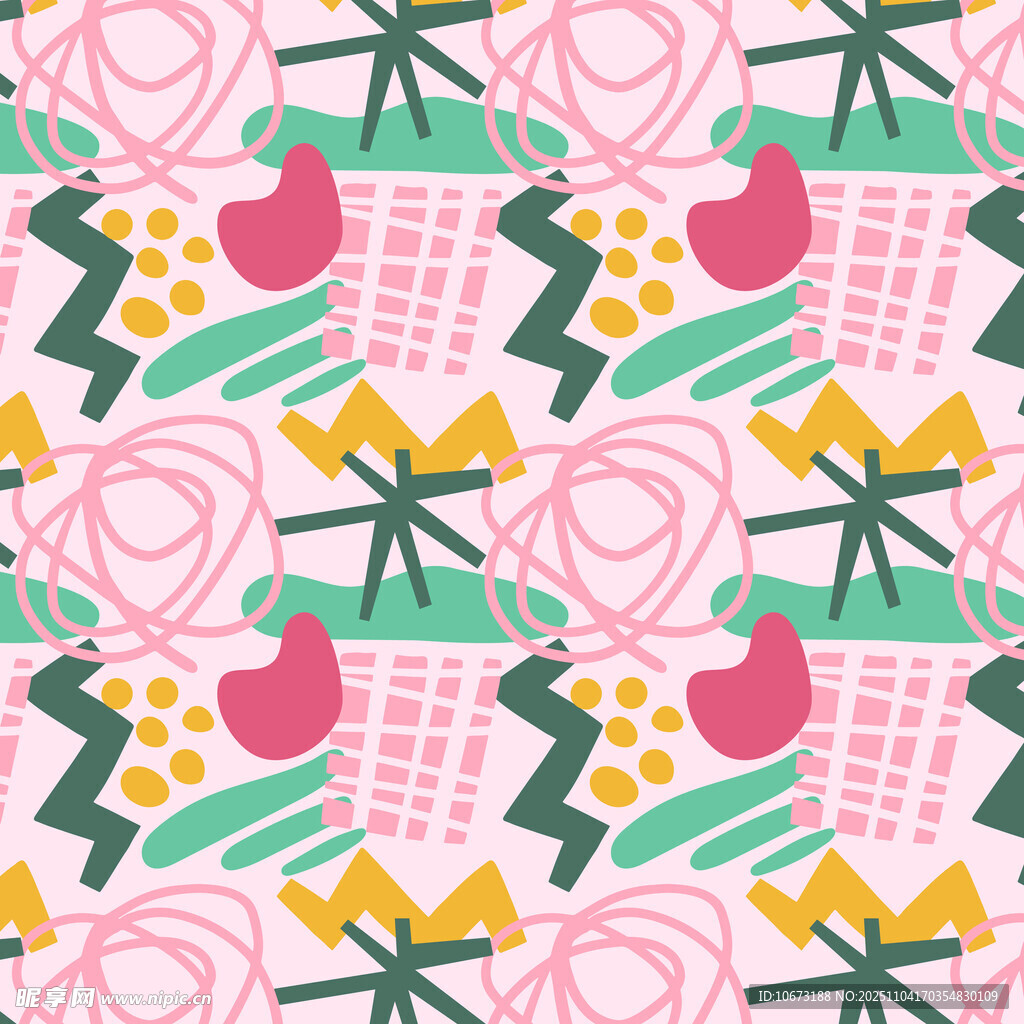 多彩幾何花卉圖案背景