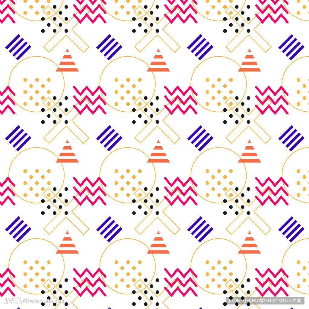 幾何圖案彩色無縫背景