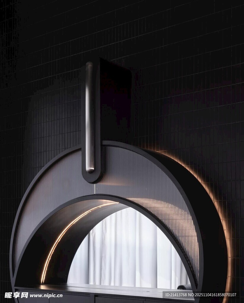 現(xiàn)代簡約風(fēng)弧形燈具設(shè)計