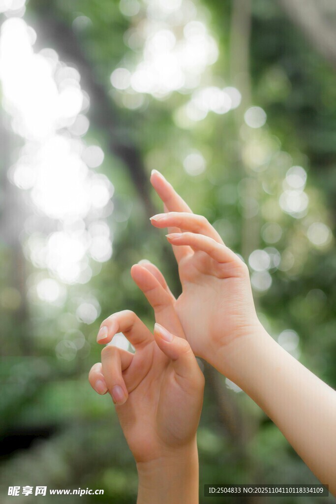 指尖輕觸自然的靈動瞬間