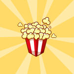 爆米花插畫 