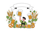 啤酒節(jié)插圖