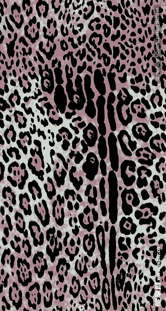 豹紋花紋布料特寫