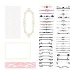 復古風格裝飾性邊框素材集