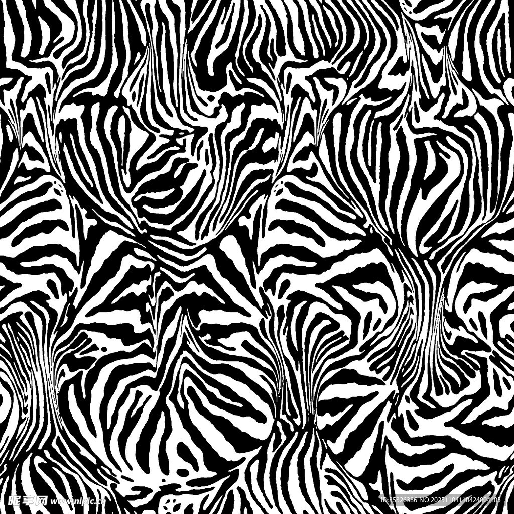 黑白斑馬紋抽象圖案
