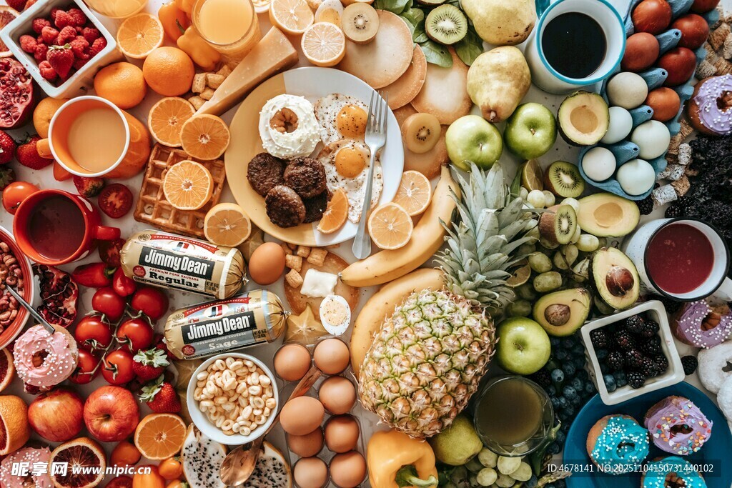 繽紛多彩的美味食材集合