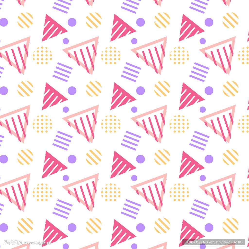 彩色三角旗圖案背景