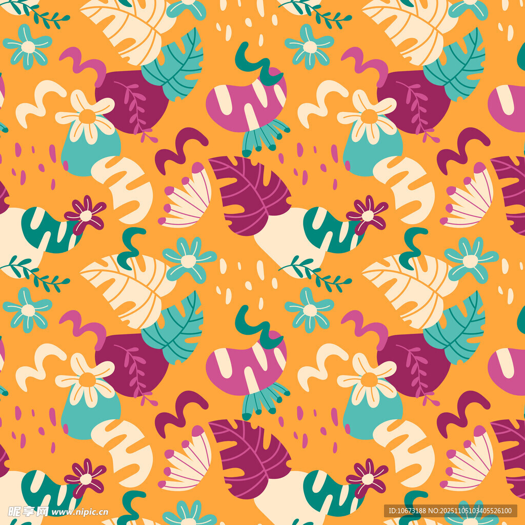 多彩熱帶風(fēng)字母圖案背景