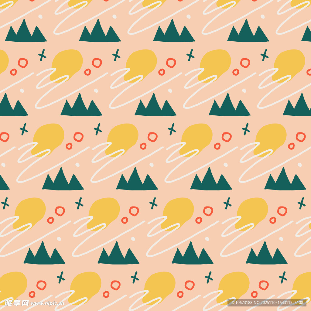 幾何風(fēng)格山林圖案背景