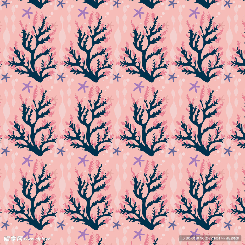 粉色背景海草圖案紋理
