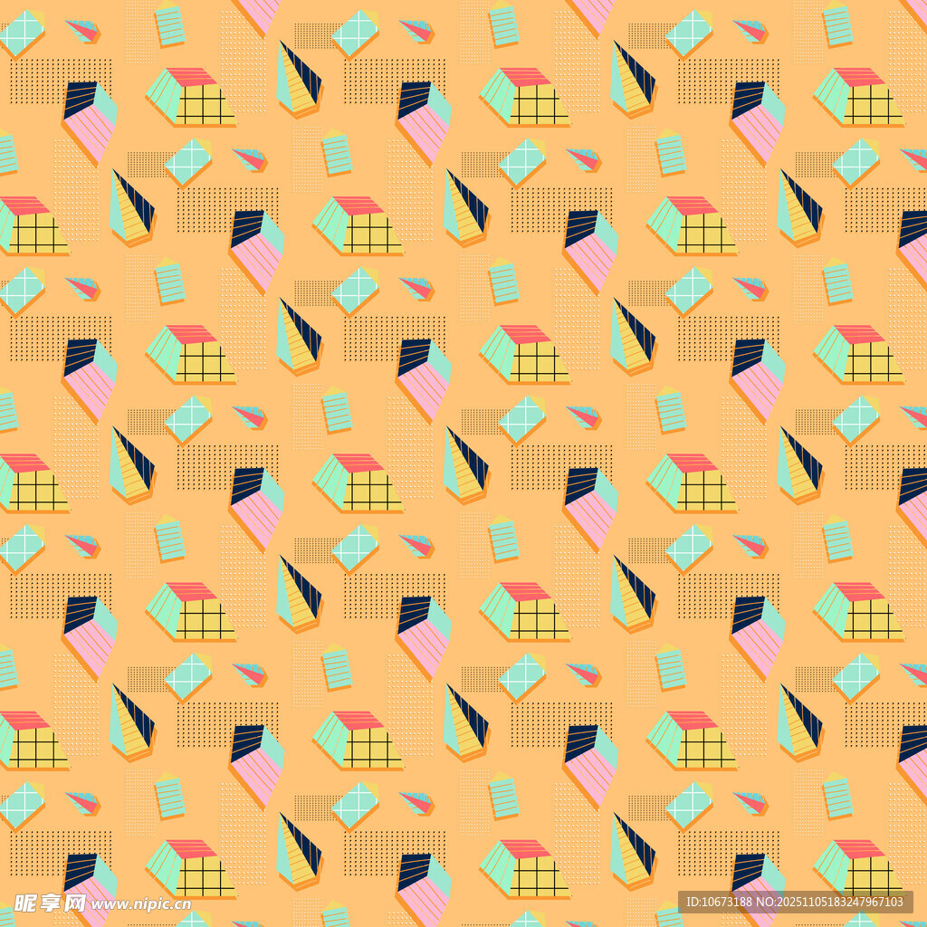 多彩幾何圖案背景紋理