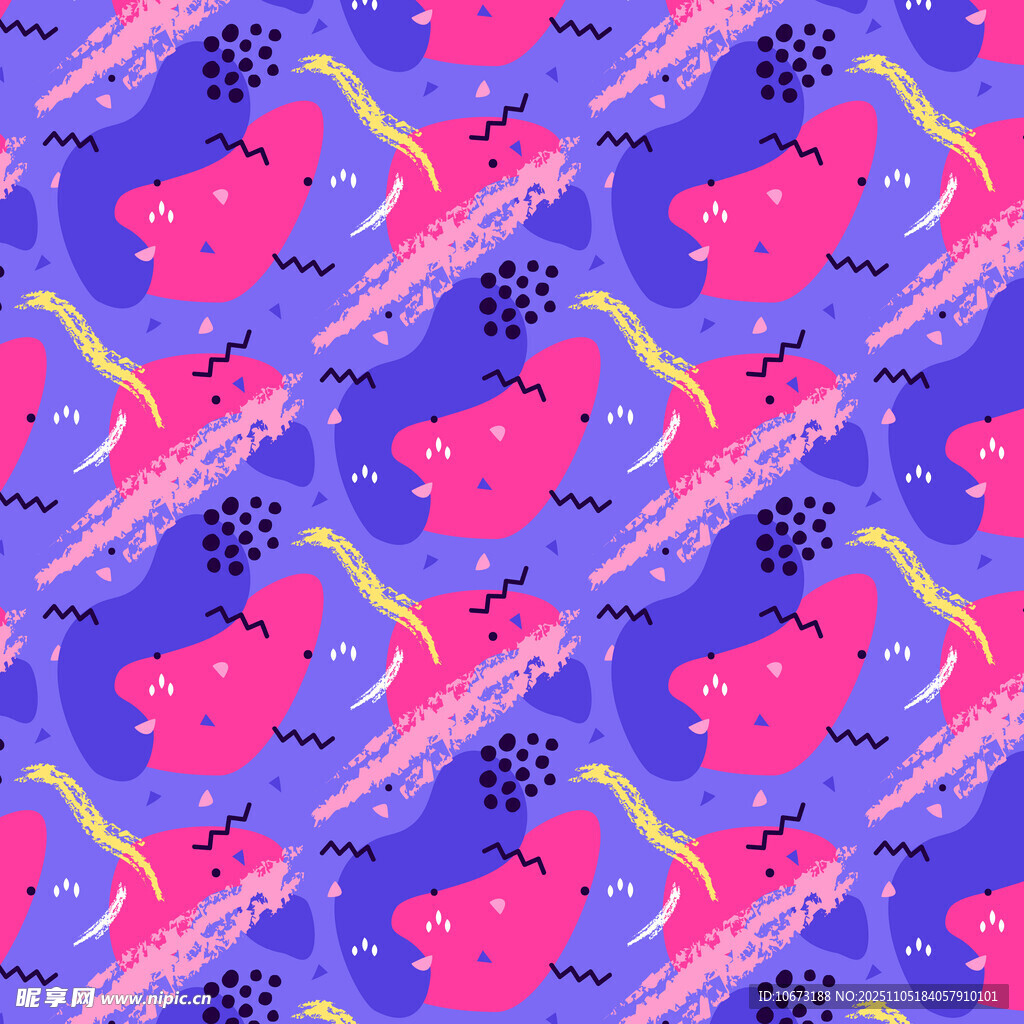 粉色火烈鳥紫色背景圖案