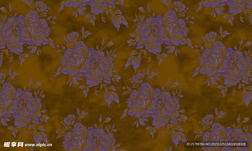 復(fù)古花卉圖案紋理背景