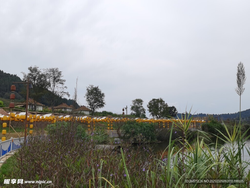 鄉(xiāng)村田野間的朦朧景致
