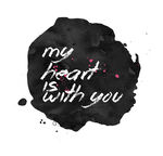 水墨風(fēng)暖心文字圖案